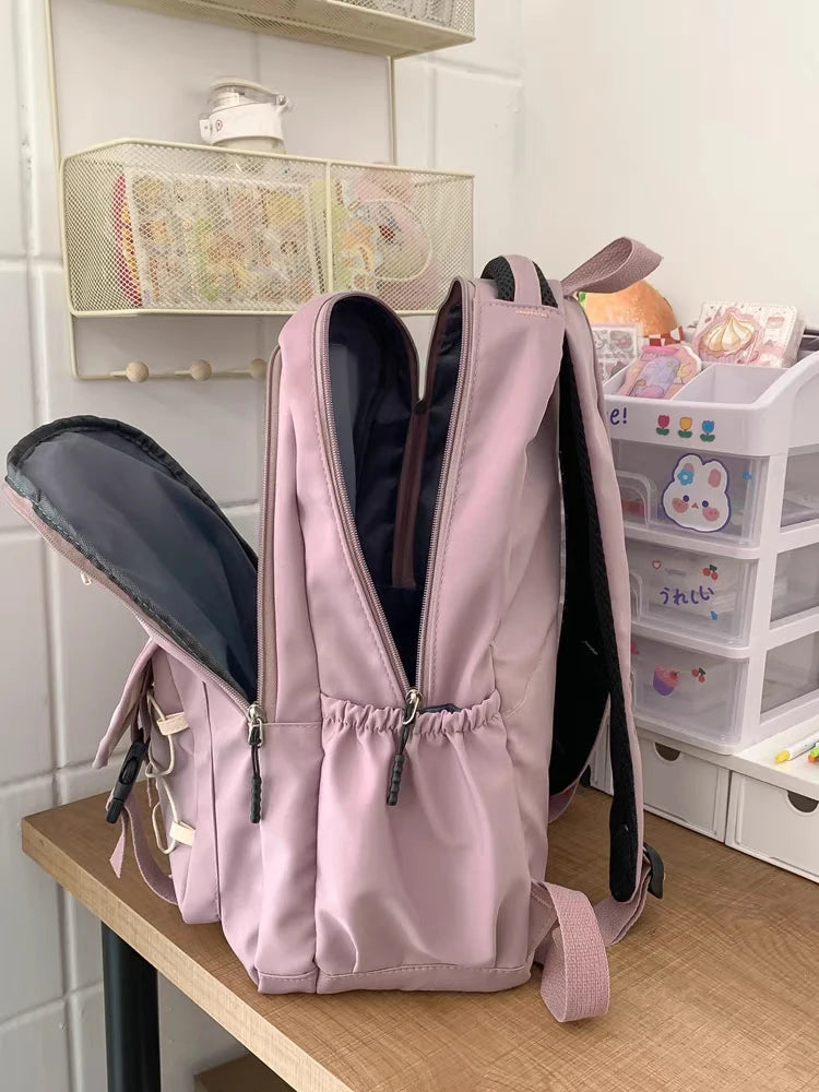 Bolsa Escolar Impermeável Casual Feminina da Moda Coreana