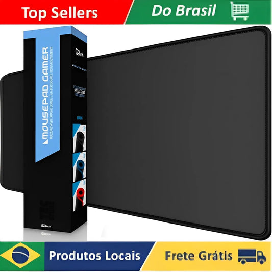 Mousepad Mouse Pad Gamer 30 X 80 Preto Speed Grande M3080 Teclado Streamer Home Office Computador Vermelho Preto Azul