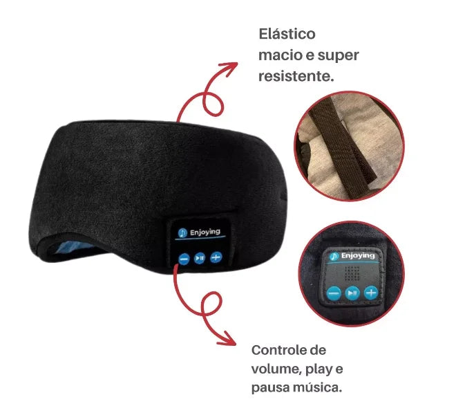 Capa máscara para os olhos fone de ouvido Bluetooth
