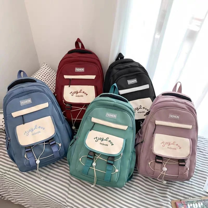 Bolsa Escolar Impermeável Casual Feminina da Moda Coreana