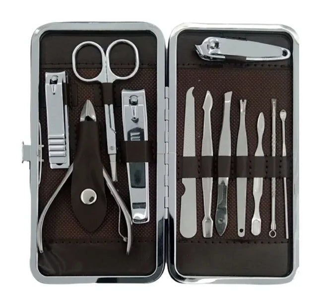 Kit cortador de unhas portátil para manicure Tesoura Pinca