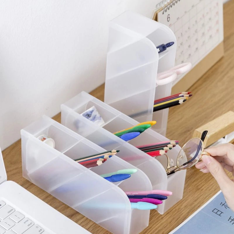 Organizador De Mesa Porta Caneta Lapis Treco Plastico Multiuso Escritório Home Office