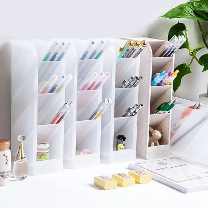 Organizador De Mesa Porta Caneta Lapis Treco Plastico Multiuso Escritório Home Office