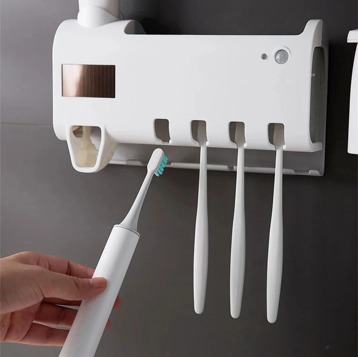 Escova para barraca de porta com esterilizador UV LED automático