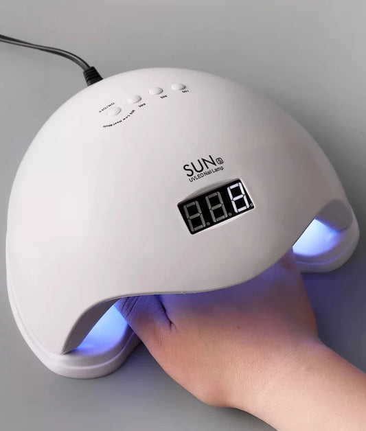 Cabine Sun 5 Digital 48w Tecnologia Avançada para Secagem Profissional Rápida de Unhas de Gel Display Digital Com Potência