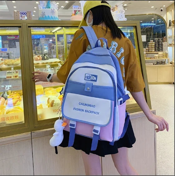 Mochila Infantis Ou Feiminina Impermeável Para Estilo Coreano Moda
