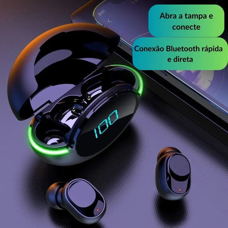 Fone de Ouvido Bluetooth 5.1 Gamer Y80 Ótimo Desempenho Design Ergonômico Na Cor Preta-NAVIO IMEDIATO PARA TODO BRASIL