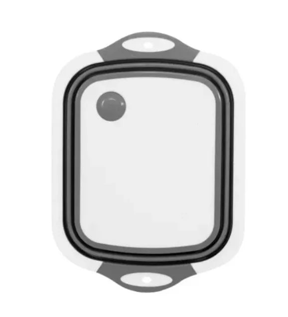 Tábua + Escorredor Bacia Cesta Retrátil Silicone Multifuncional Cozinha 3 em 1