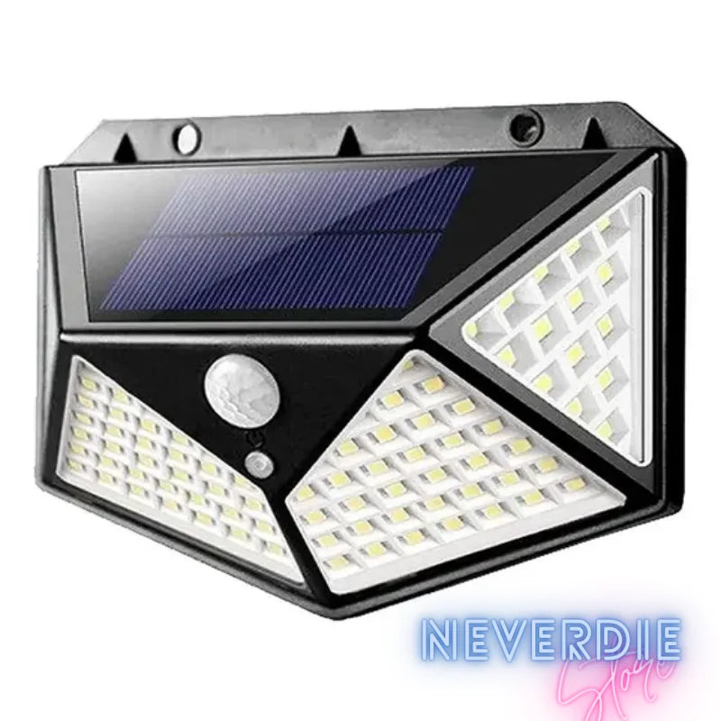 Luminária/Luz/Luz de Emergência para Parede C/Placa Solar 100 Led Sensor de Presença Com 3 Funções - ENVIO IMEDIATO P/TODO BRASIL