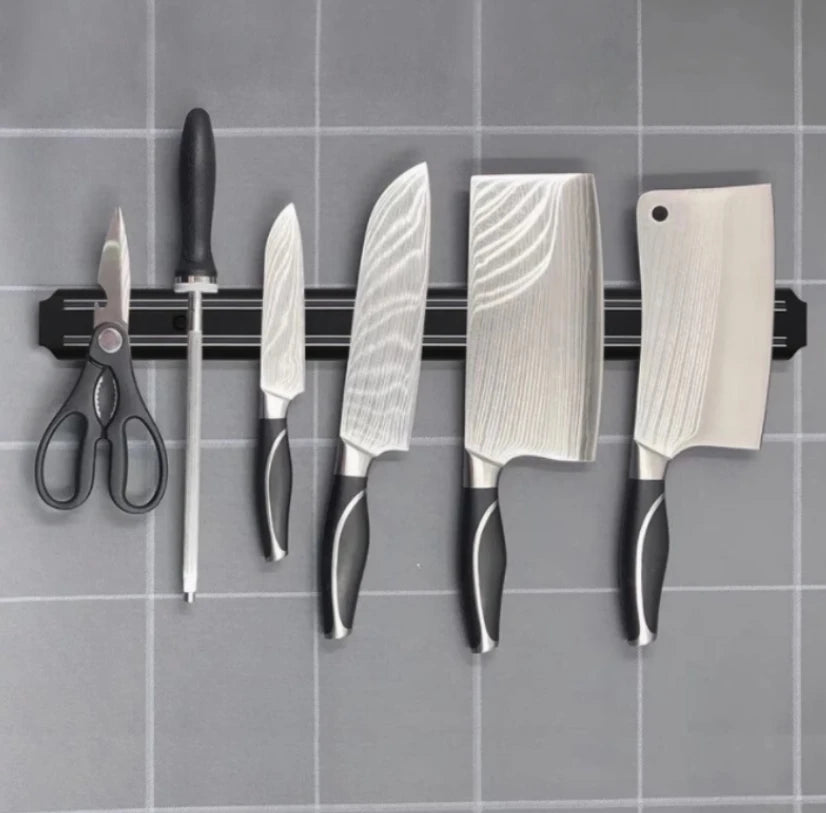 Barra Magnética De Parede Para Faca E Utensílios Ferramentas Organizador Porta Facas Imã Faqueiro Suporte Cozinha