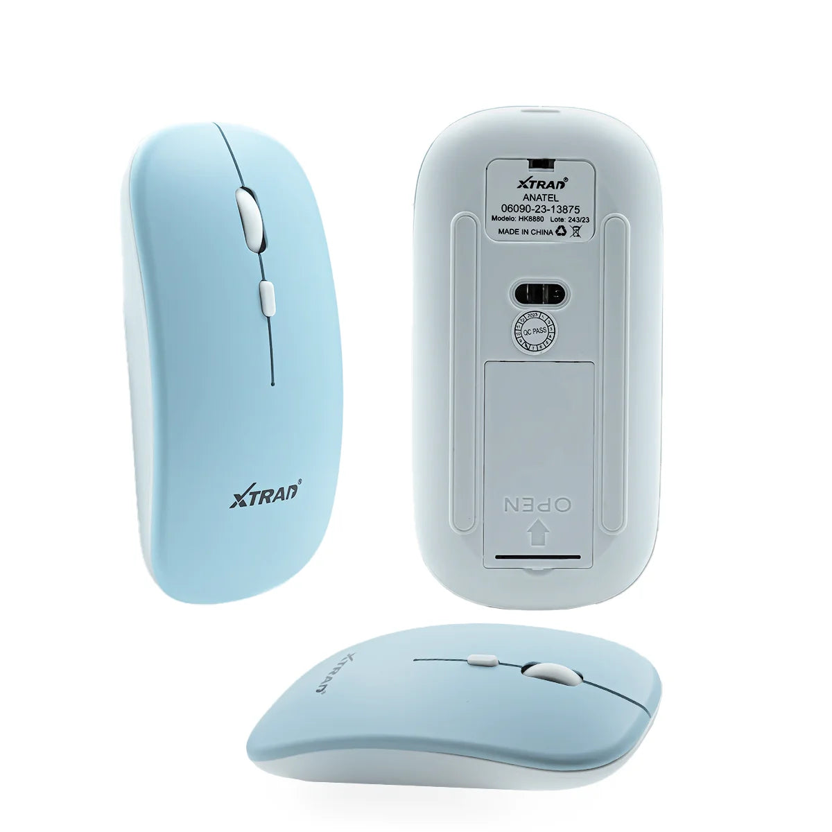 Kit Teclado E Mouse Bluetooth Ultrafino Design Elegante Compacto Compatível Celular Tablet Pc Notebook Recarregável Xtrad HK-888