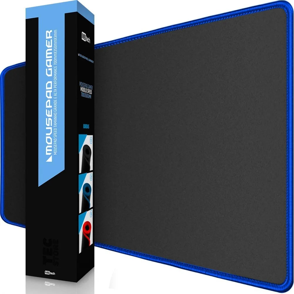Mousepad Mouse Pad Gamer 30 X 80 Preto Speed Grande M3080 Teclado Streamer Home Office Computador Vermelho Preto Azul