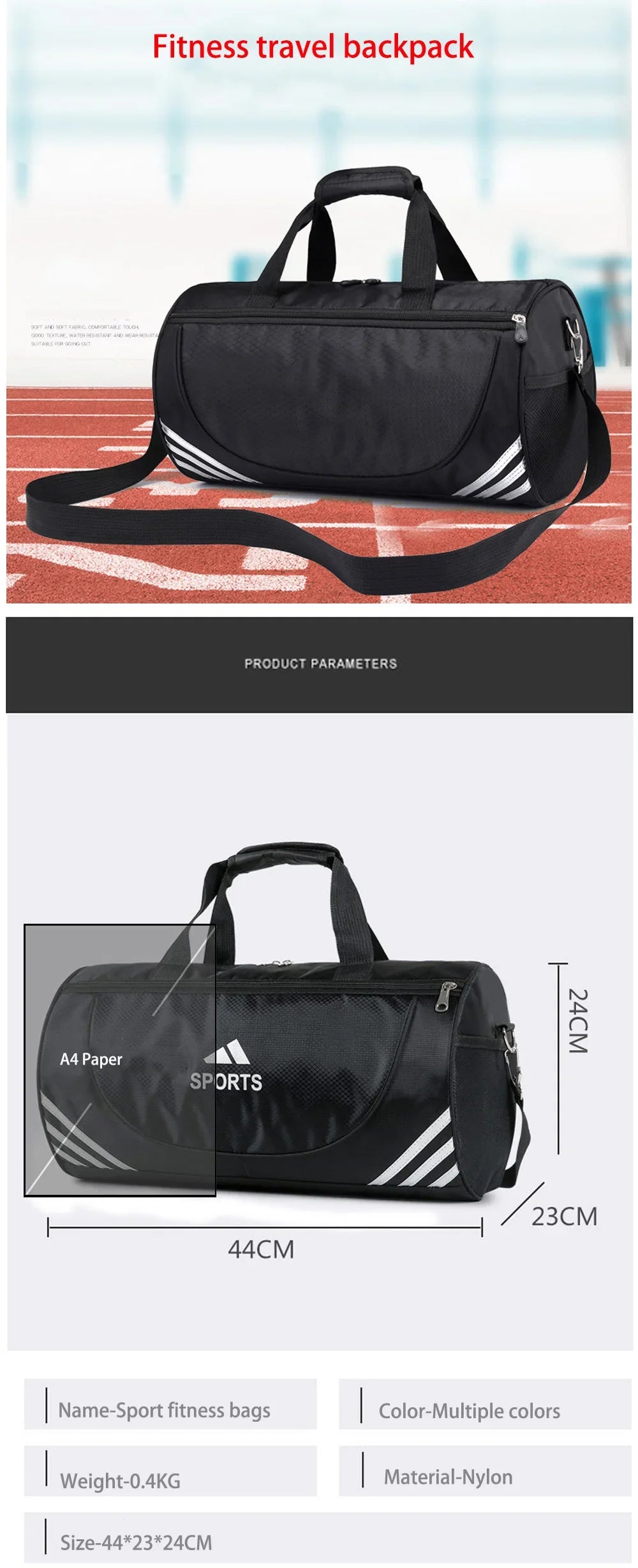 Bolsas de ginástica de nylon à prova d'água para ioga ao ar livre, bolsa de treinamento esportivo, bolsa de mão para homens e mulheres, fitness, viagem, armazenamento, bolsa esportiva crossbody