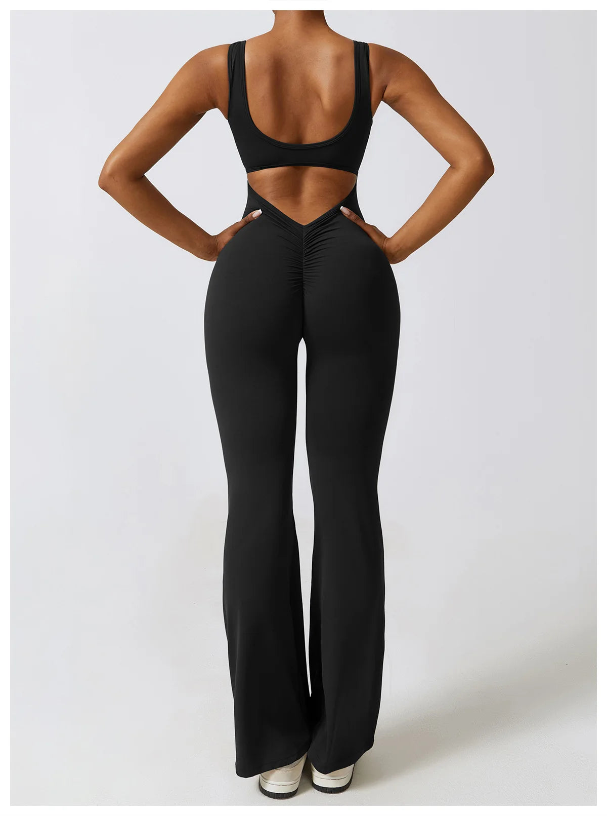 Macacão Sexy Back V Conjunto de Ginástica Feminino Treinamento Yoga Terno Esportivo Feminino Macacão Esportivo Fitness Macacão Stretch Treino Bodysuits