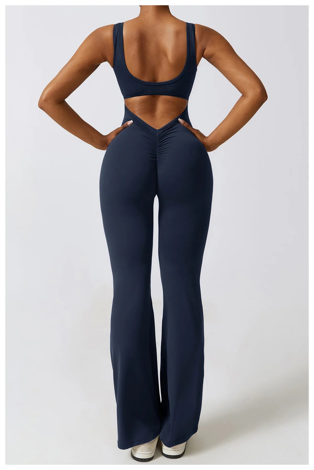 Macacão Sexy Back V Conjunto de Ginástica Feminino Treinamento Yoga Terno Esportivo Feminino Macacão Esportivo Fitness Macacão Stretch Treino Bodysuits