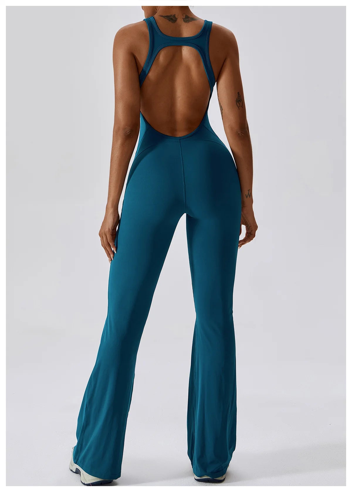 Macacão Sexy Back V Conjunto de Ginástica Feminino Treinamento Yoga Terno Esportivo Feminino Macacão Esportivo Fitness Macacão Stretch Treino Bodysuits