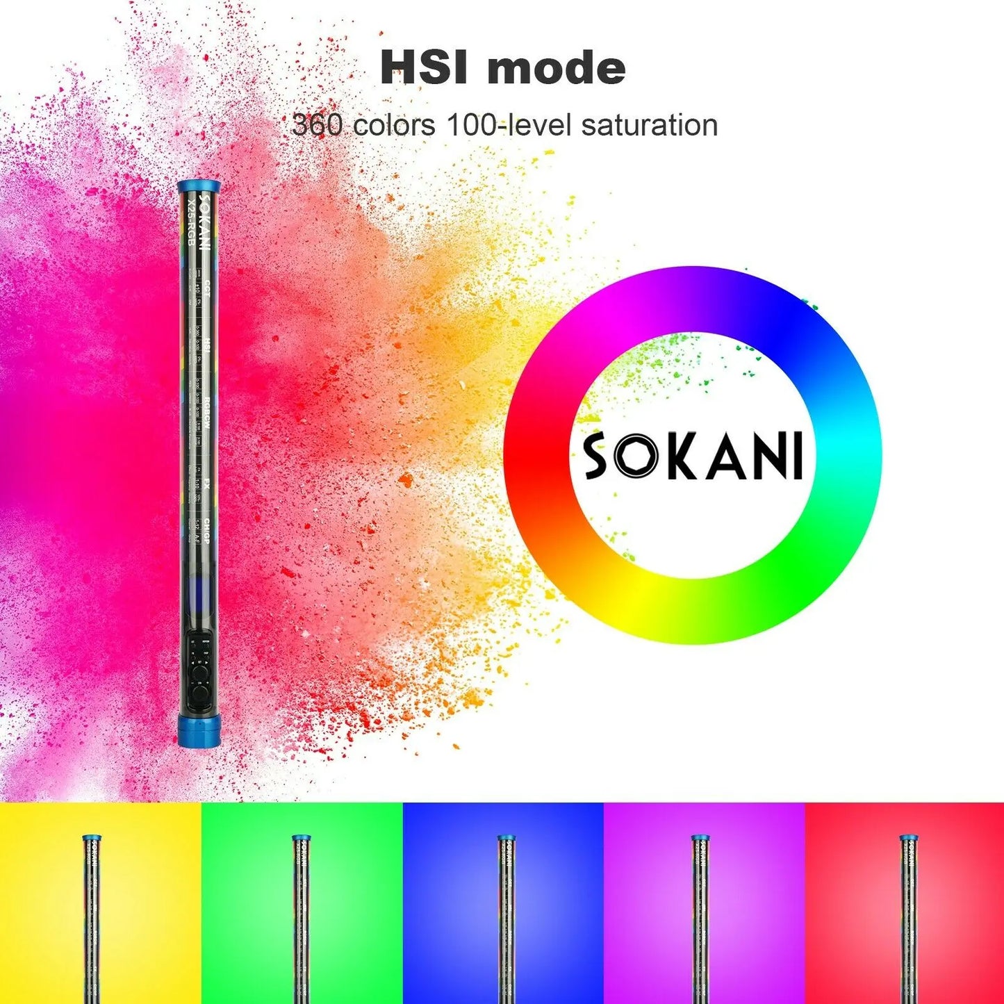 Tubo de luz Varanda LED Fotografia Luz Vídeo Soft Light APP Controle YouTube Tiktok Fotografia