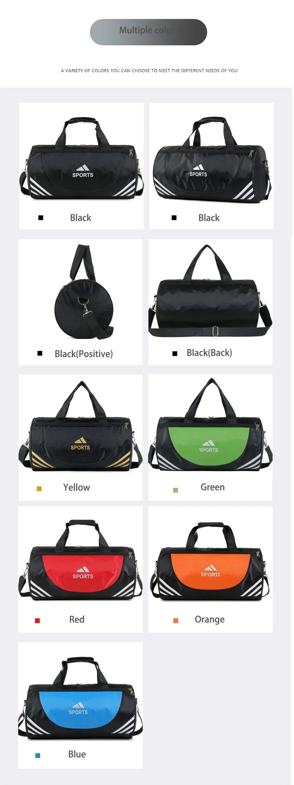 Bolsas de ginástica de nylon à prova d'água para ioga ao ar livre, bolsa de treinamento esportivo, bolsa de mão para homens e mulheres, fitness, viagem, armazenamento, bolsa esportiva crossbody