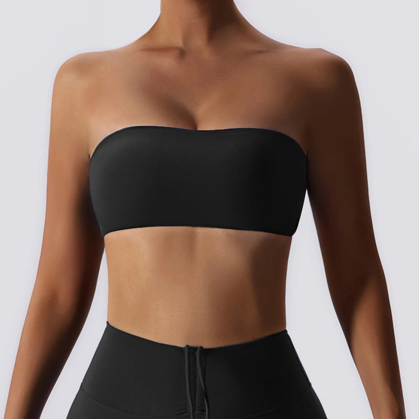 Sutiã esportivo sem alças, top de ginástica feminino, roupas de ioga de secagem rápida, top tubinho feminino, roupa íntima fitness para treino, sutiã feminino