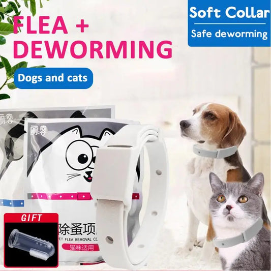 Coleira anti-pulgas e carraças para gato e cachorro, colar de proteção ajustável para cachorro e gatinho, antiparasacontra pet, acessórios para animais