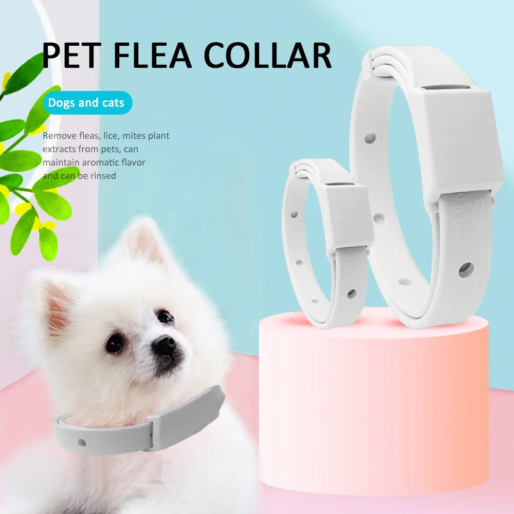 Coleira anti-pulgas e carraças para gato e cachorro, colar de proteção ajustável para cachorro e gatinho, antiparasacontra pet, acessórios para animais