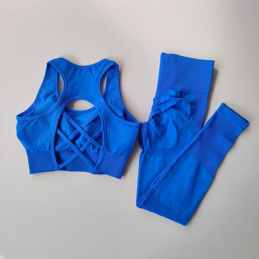 Tracksuit Feminino, Conjuntos De Ioga Fitness, Roupa Esportiva Feminina, Sutiã Esportivo De Treino, Leggings De Cintura Alta, Roupa De Ginástica Esportivo Sem Costura