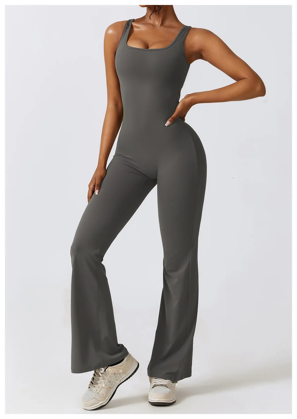 Macacão Sexy Back V Conjunto de Ginástica Feminino Treinamento Yoga Terno Esportivo Feminino Macacão Esportivo Fitness Macacão Stretch Treino Bodysuits