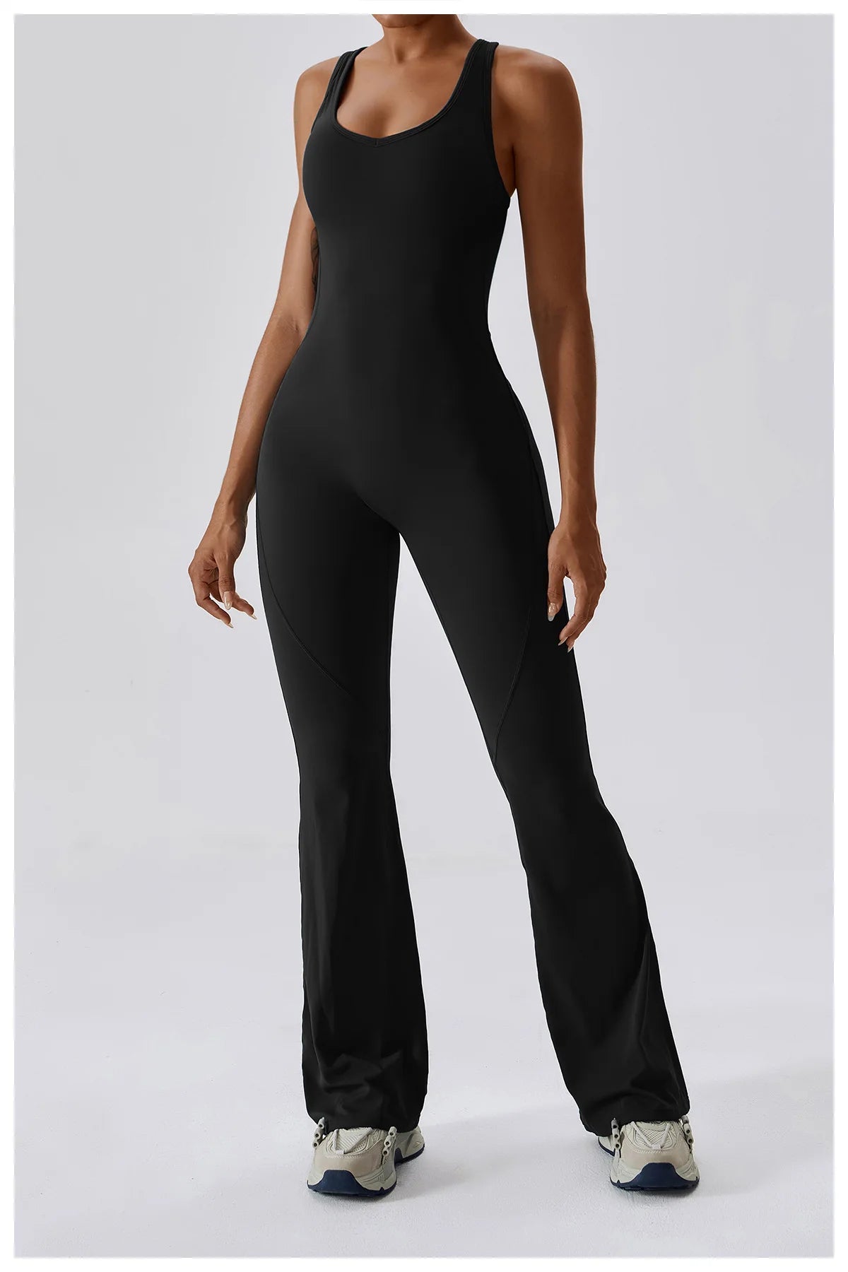 Macacão Sexy Back V Conjunto de Ginástica Feminino Treinamento Yoga Terno Esportivo Feminino Macacão Esportivo Fitness Macacão Stretch Treino Bodysuits