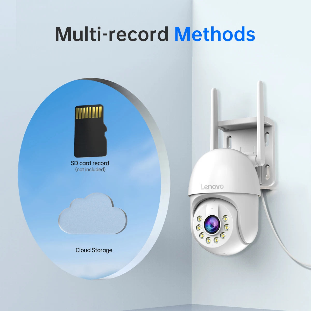 Lenovo 3MP 5MP PTZ WIFI Câmera IP Áudio CCTV Vigilância Casa Inteligente Ao Ar Livre 4X Zoom Digital Cor Visão Noturna Impermeável