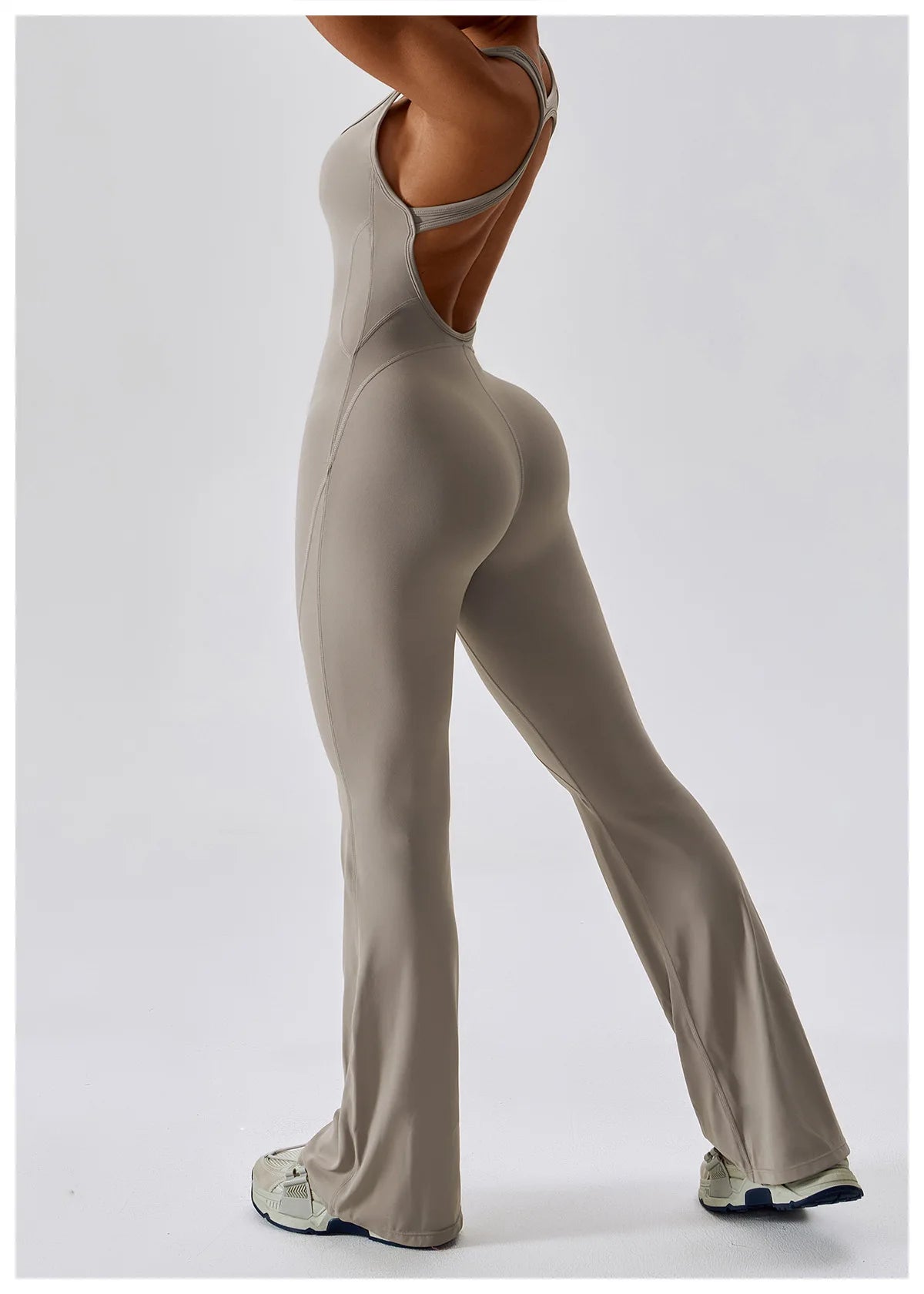 Macacão Sexy Back V Conjunto de Ginástica Feminino Treinamento Yoga Terno Esportivo Feminino Macacão Esportivo Fitness Macacão Stretch Treino Bodysuits