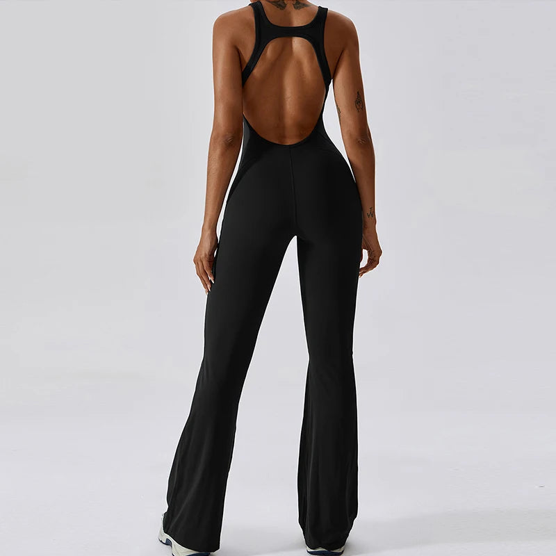 Macacão Sexy Back V Conjunto de Ginástica Feminino Treinamento Yoga Terno Esportivo Feminino Macacão Esportivo Fitness Macacão Stretch Treino Bodysuits