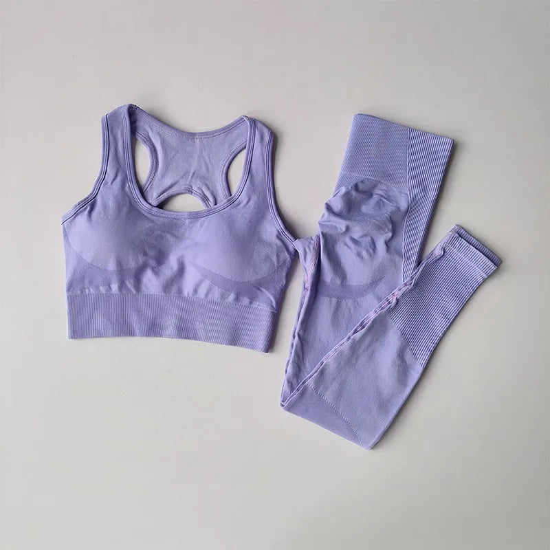 Tracksuit Feminino, Conjuntos De Ioga Fitness, Roupa Esportiva Feminina, Sutiã Esportivo De Treino, Leggings De Cintura Alta, Roupa De Ginástica Esportivo Sem Costura