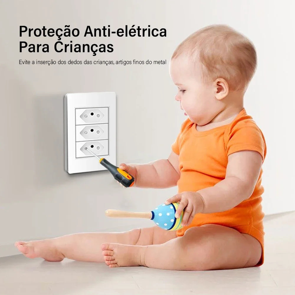 painel de pc à prova de fogo, tomada padrão brasil, tomada dupla usb tipo c, tomada de parede, interruptor de luz, escritório 118*72mm, branco 10a 20a