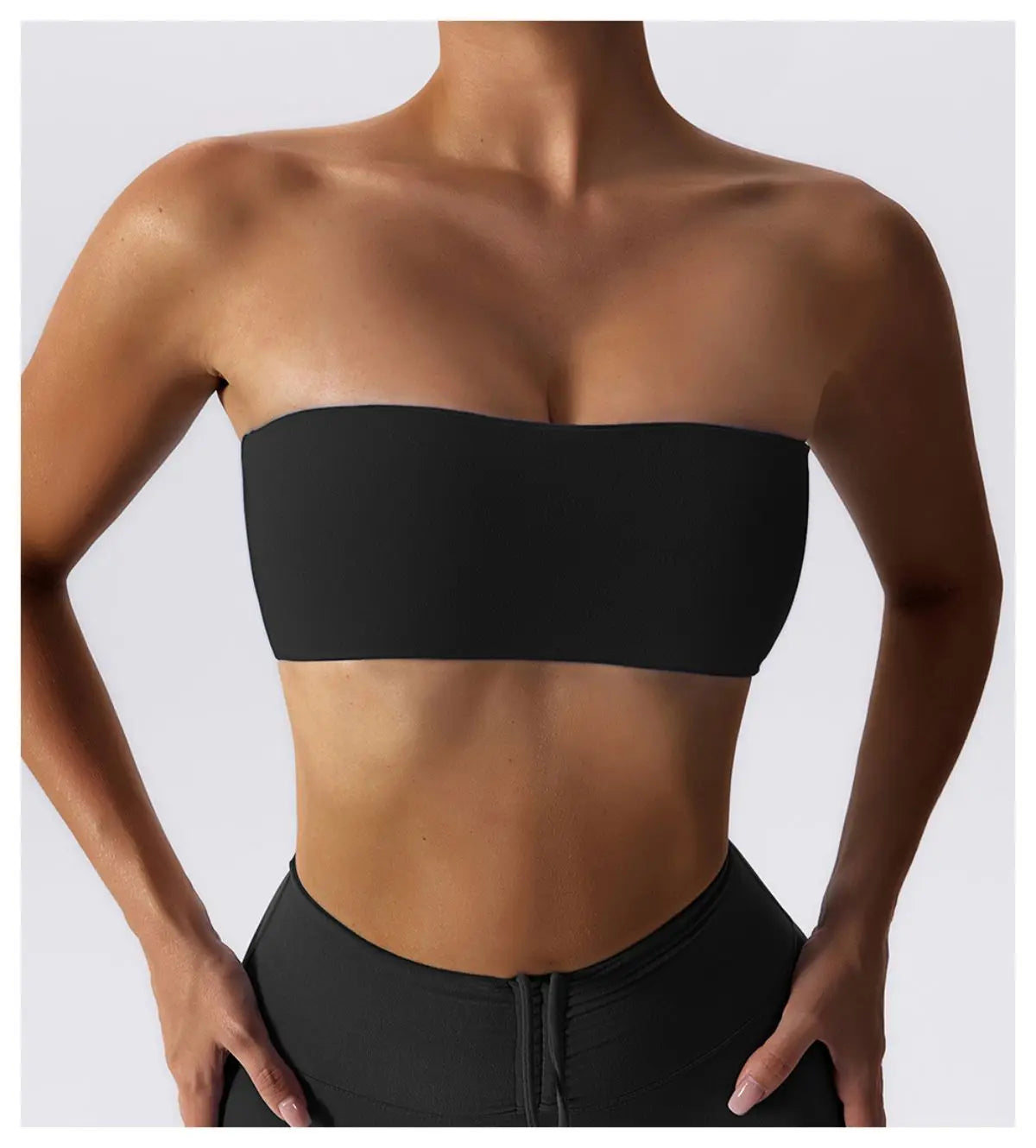 Sutiã esportivo sem alças, top de ginástica feminino, roupas de ioga de secagem rápida, top tubinho feminino, roupa íntima fitness para treino, sutiã feminino