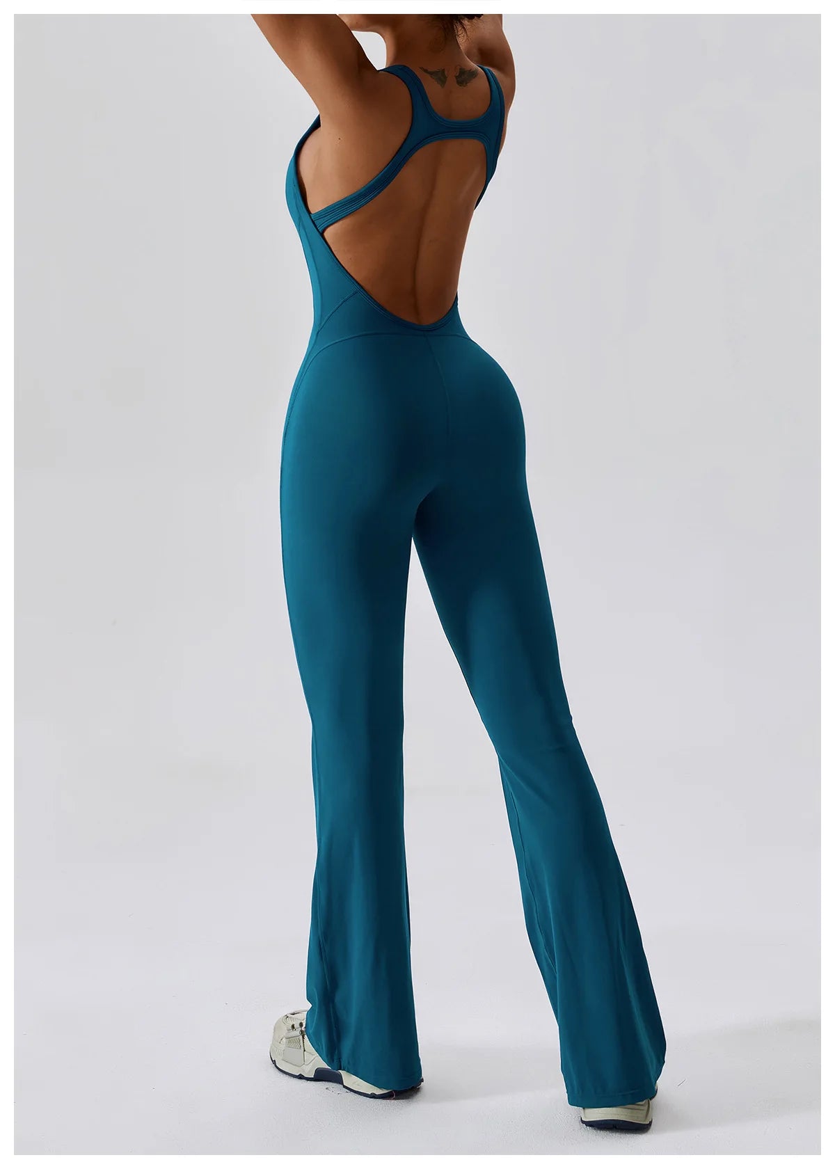 Macacão Sexy Back V Conjunto de Ginástica Feminino Treinamento Yoga Terno Esportivo Feminino Macacão Esportivo Fitness Macacão Stretch Treino Bodysuits