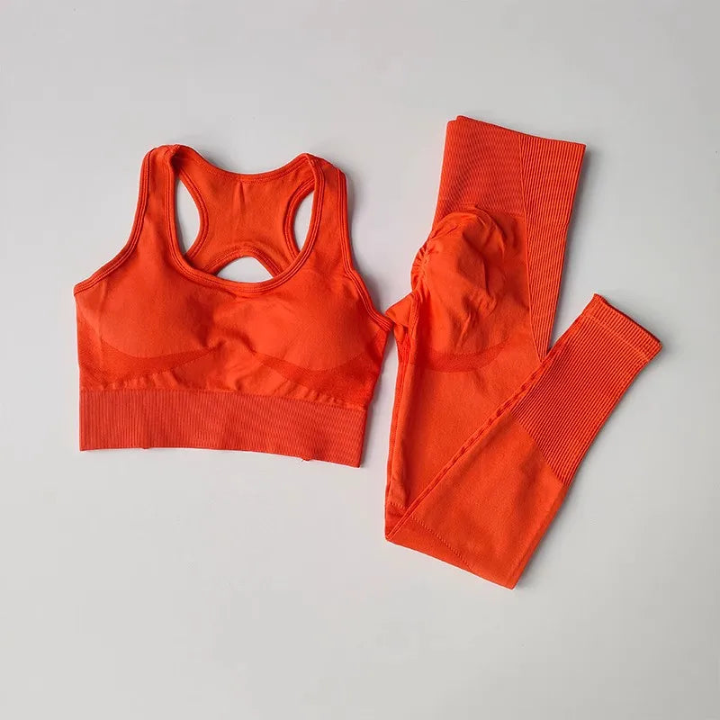 Tracksuit Feminino, Conjuntos De Ioga Fitness, Roupa Esportiva Feminina, Sutiã Esportivo De Treino, Leggings De Cintura Alta, Roupa De Ginástica Esportivo Sem Costura