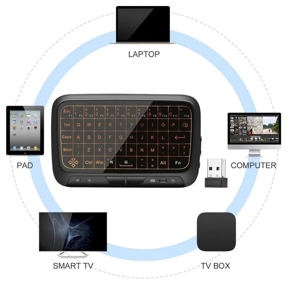 Teclado Sem Fio H18+ 2.4ghz Touchpad