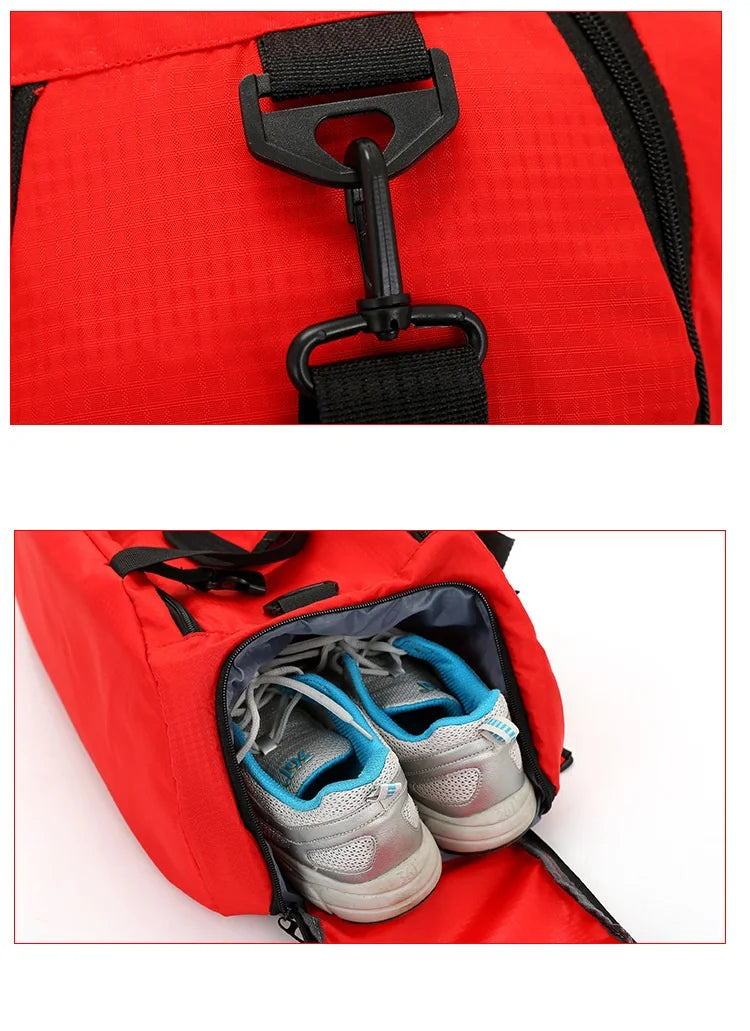 Bolsa De Ginástica Masculina Bolsa Esportiva Bolsa De Ginástica Bolsa Esportiva Fitness Bolsa De Viagem Feminina Com Espaço Separado Para Sapatos Mochila Esportiva