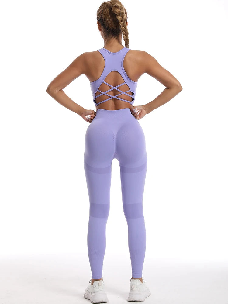 Tracksuit Feminino, Conjuntos De Ioga Fitness, Roupa Esportiva Feminina, Sutiã Esportivo De Treino, Leggings De Cintura Alta, Roupa De Ginástica Esportivo Sem Costura