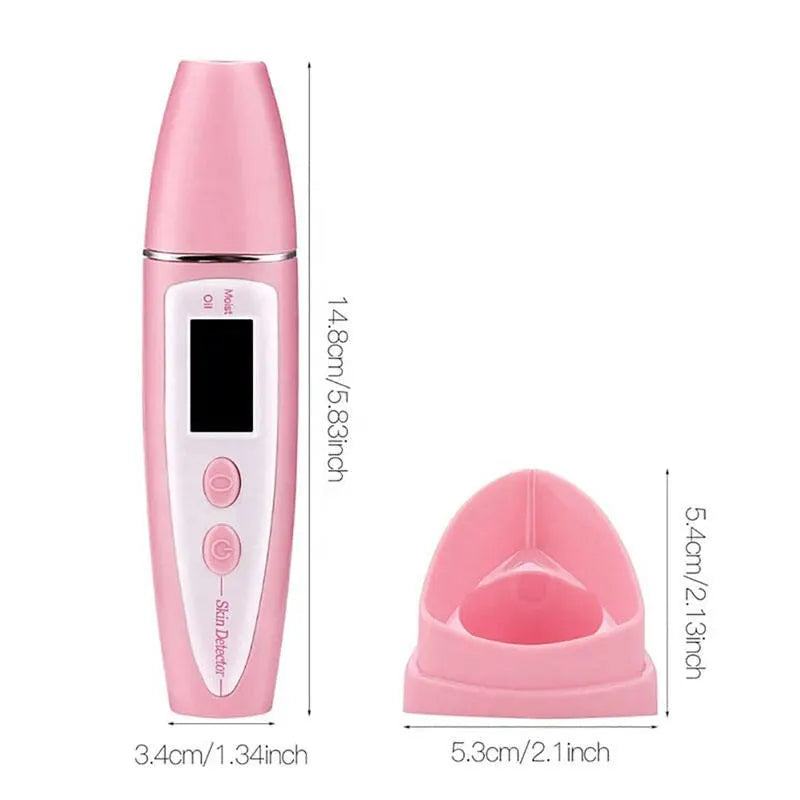 LCD Precise Detector Digital Skin Oil Moisture Tester for Face Care Bio Technology Sensor Lady Beauty Tool Women Spa Monitor