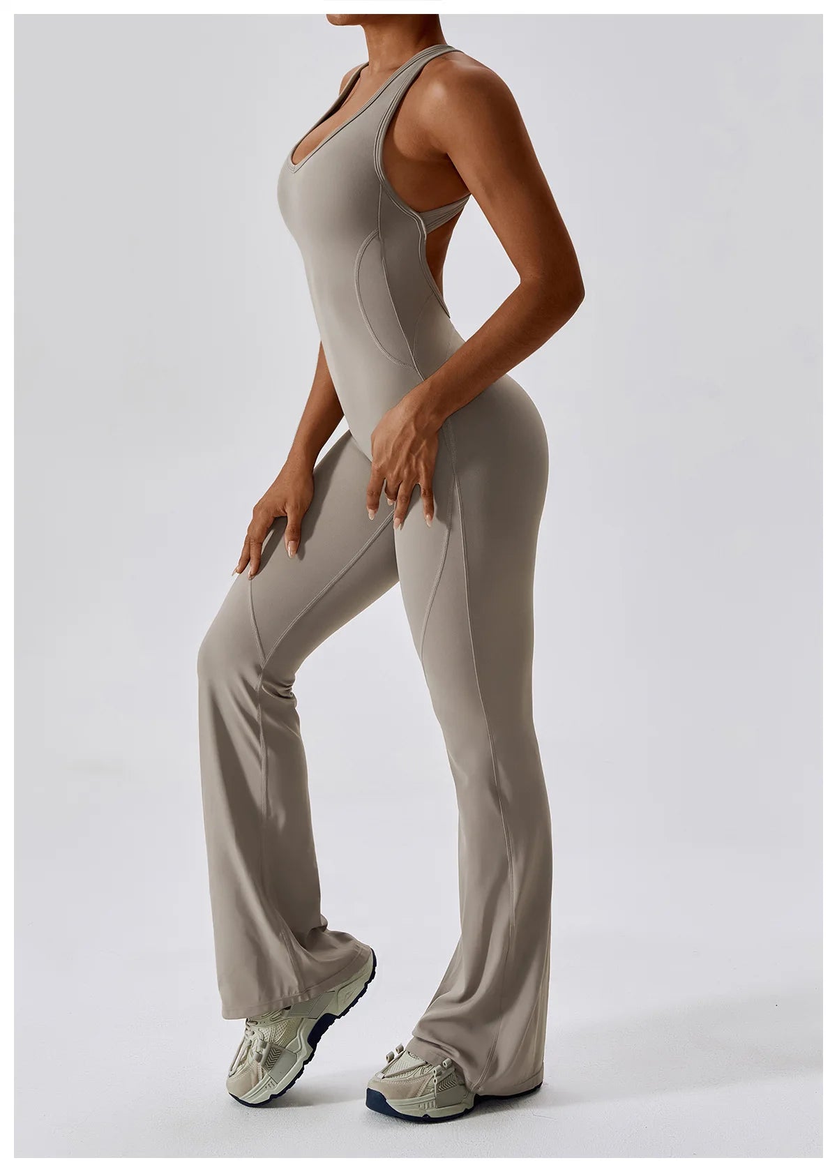 Macacão Sexy Back V Conjunto de Ginástica Feminino Treinamento Yoga Terno Esportivo Feminino Macacão Esportivo Fitness Macacão Stretch Treino Bodysuits