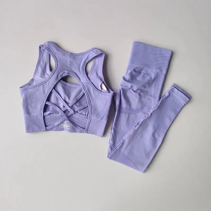 Tracksuit Feminino, Conjuntos De Ioga Fitness, Roupa Esportiva Feminina, Sutiã Esportivo De Treino, Leggings De Cintura Alta, Roupa De Ginástica Esportivo Sem Costura
