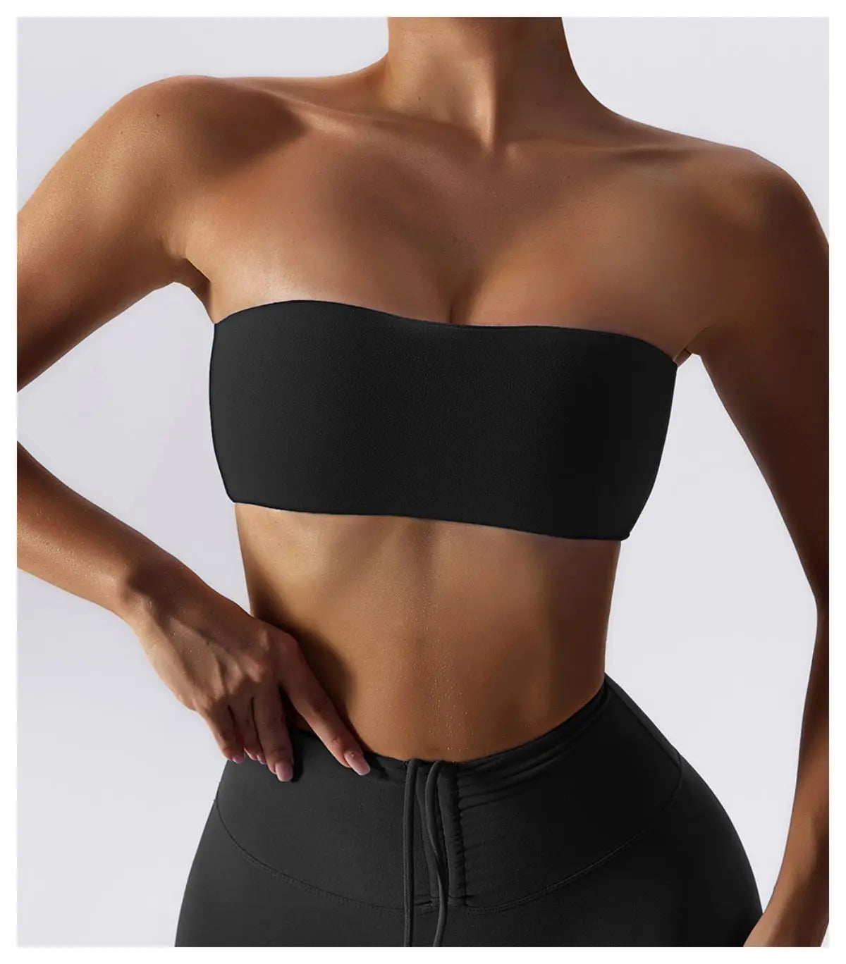 Sutiã esportivo sem alças, top de ginástica feminino, roupas de ioga de secagem rápida, top tubinho feminino, roupa íntima fitness para treino, sutiã feminino