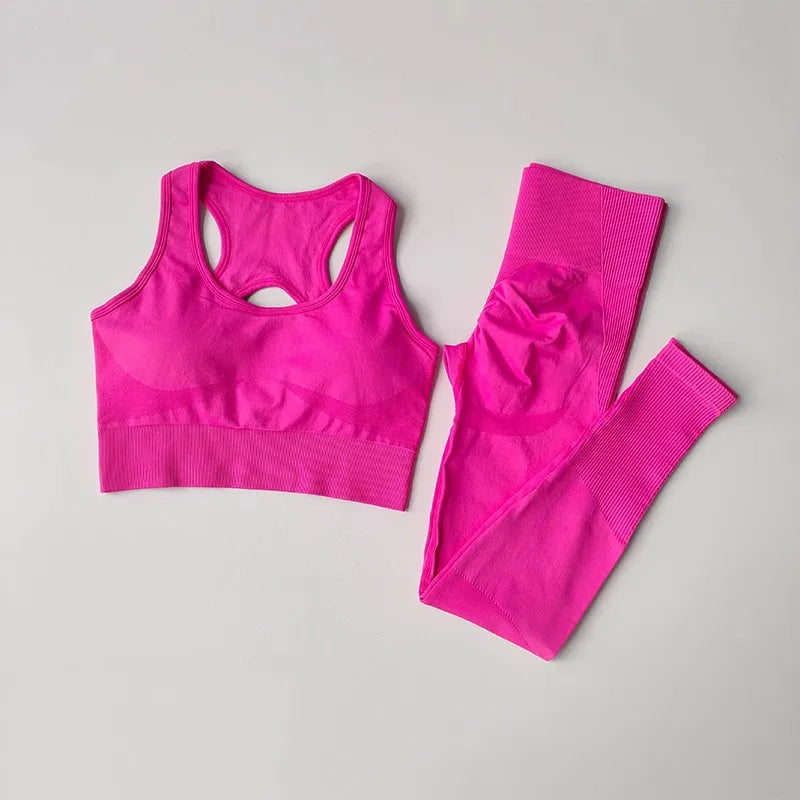 Tracksuit Feminino, Conjuntos De Ioga Fitness, Roupa Esportiva Feminina, Sutiã Esportivo De Treino, Leggings De Cintura Alta, Roupa De Ginástica Esportivo Sem Costura