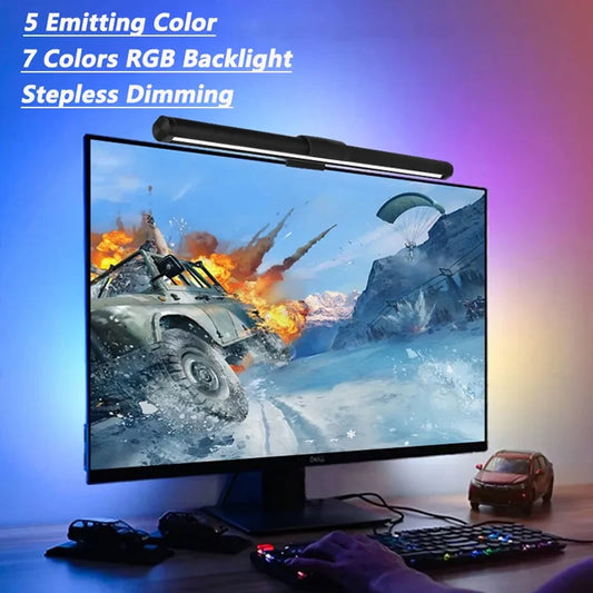 Led Monitor Light Bar Stepless Dimmable Desk Lamp Computador Tela Pendurado Luz Portátil USB Led Lâmpada de Mesa Luz de Leitura Screenbar Monitor Backlight Iluminação Interior para Laptop Office Curved Monitor Luz