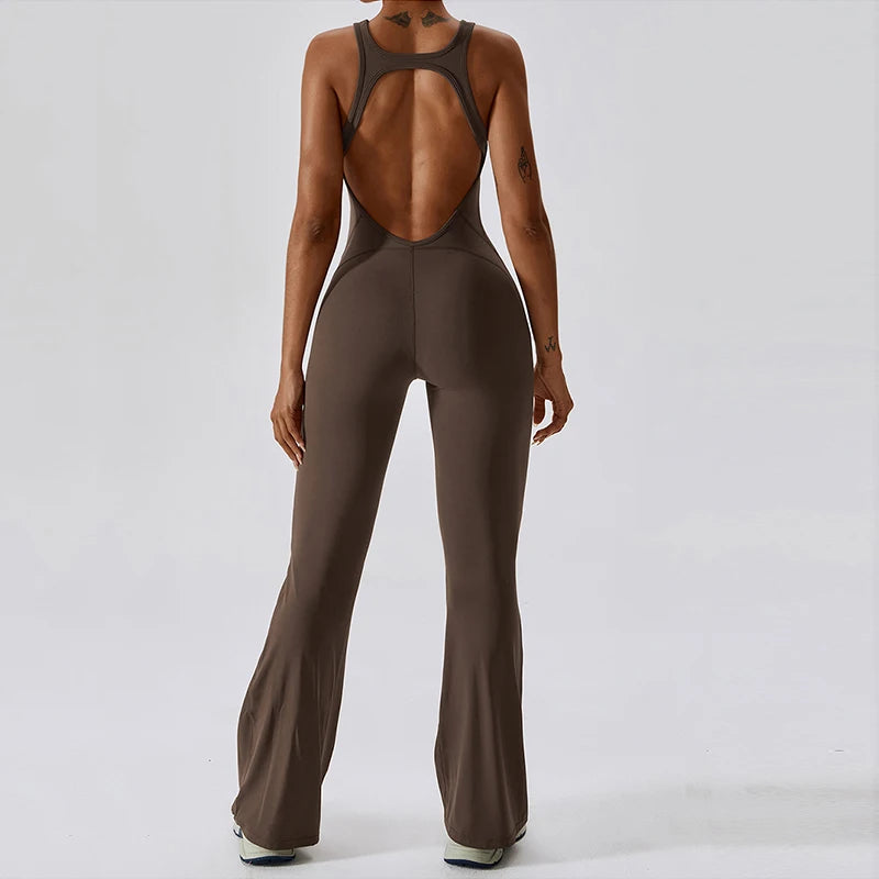 Macacão Sexy Back V Conjunto de Ginástica Feminino Treinamento Yoga Terno Esportivo Feminino Macacão Esportivo Fitness Macacão Stretch Treino Bodysuits