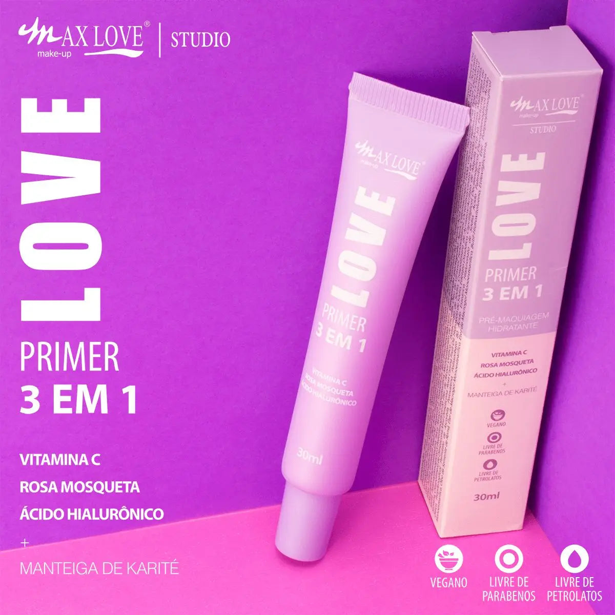Primer Facial  3 in 1  Vegan Max Love