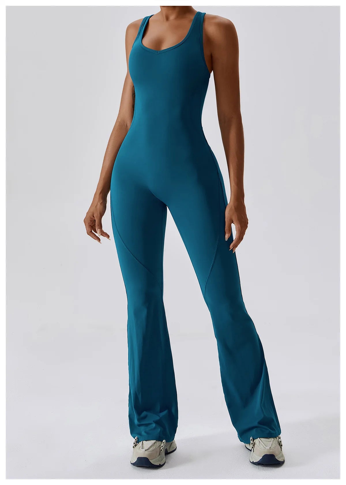 Macacão Sexy Back V Conjunto de Ginástica Feminino Treinamento Yoga Terno Esportivo Feminino Macacão Esportivo Fitness Macacão Stretch Treino Bodysuits