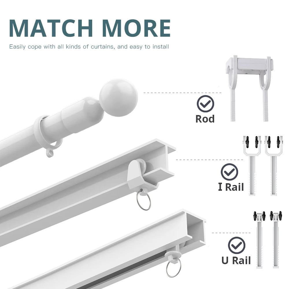 Tuya Zigbee Smart Curtain Driver Robot For Roman I Type U Type Curtains Track Alexa Google Home Control Zemismart Motor Drivers