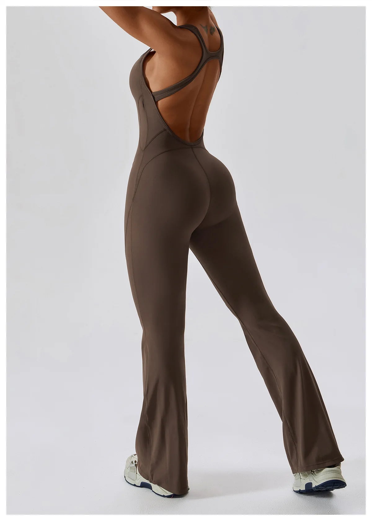 Macacão Sexy Back V Conjunto de Ginástica Feminino Treinamento Yoga Terno Esportivo Feminino Macacão Esportivo Fitness Macacão Stretch Treino Bodysuits